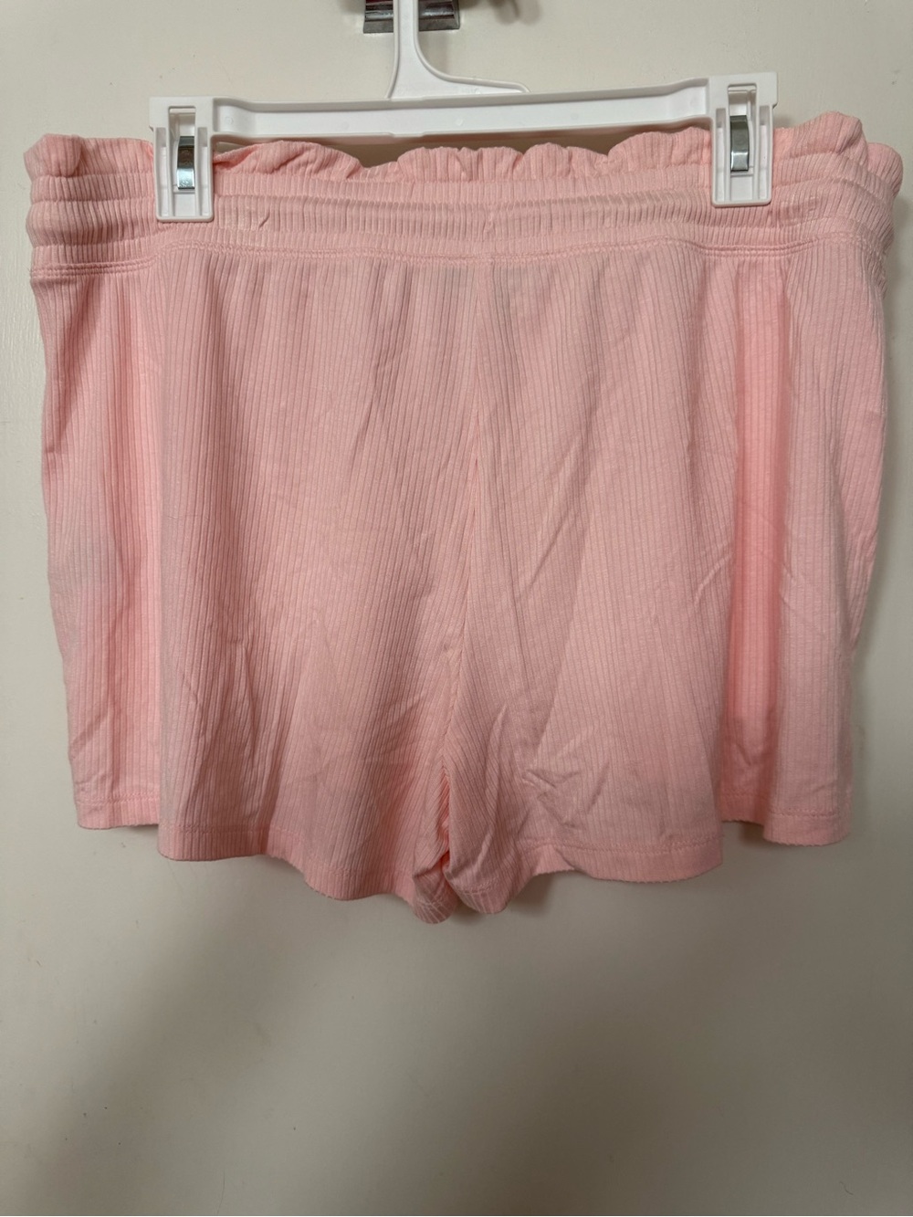 Source Unknown Light Pink Ribbed Lounge Shorts with Drawstring - Picture 3 of 3